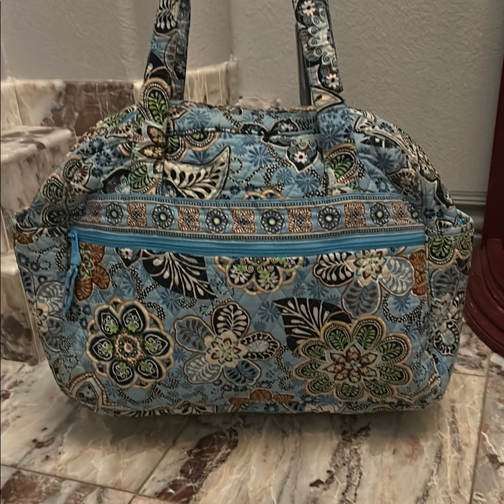 Vera Bradley Floral Blue Travel Bag